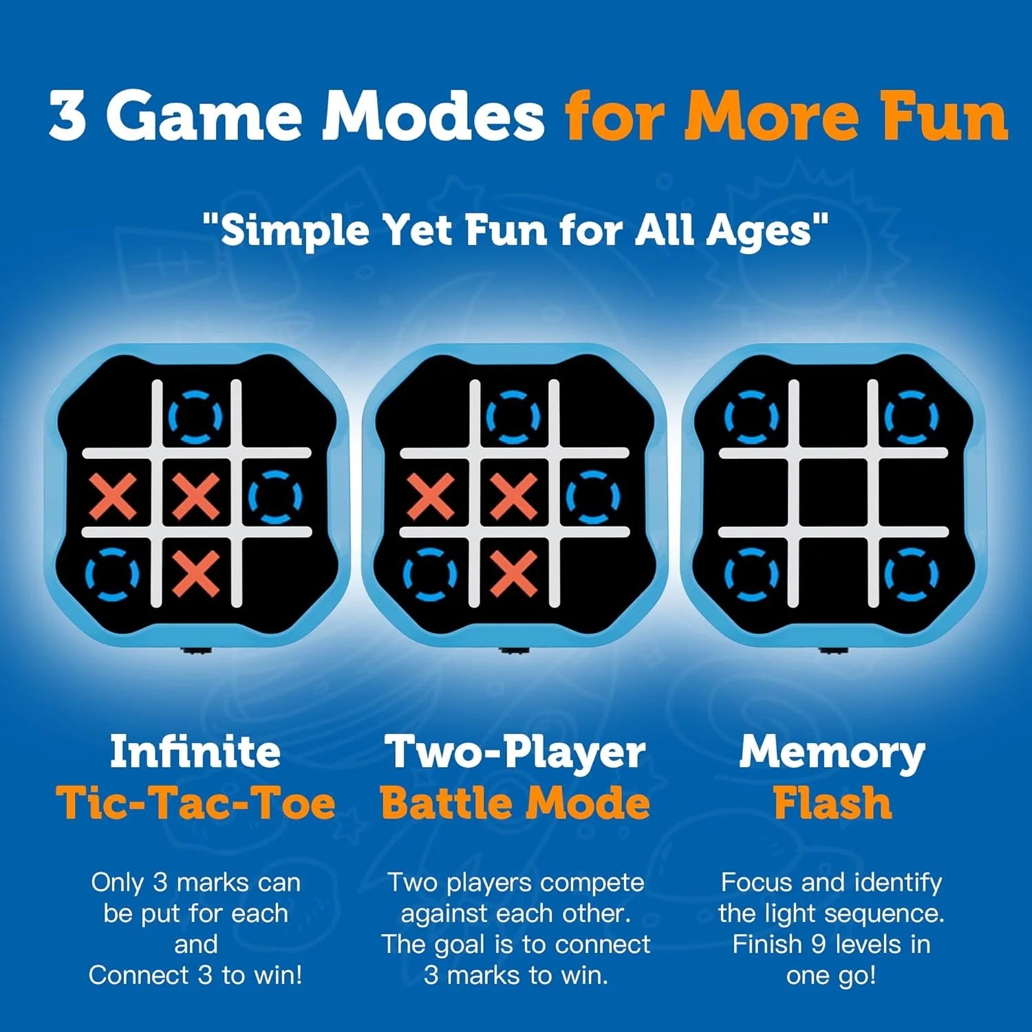 SmartTac™ Electronic tic-tac-toe™ - Interactive Focus & Learning Game for Kids