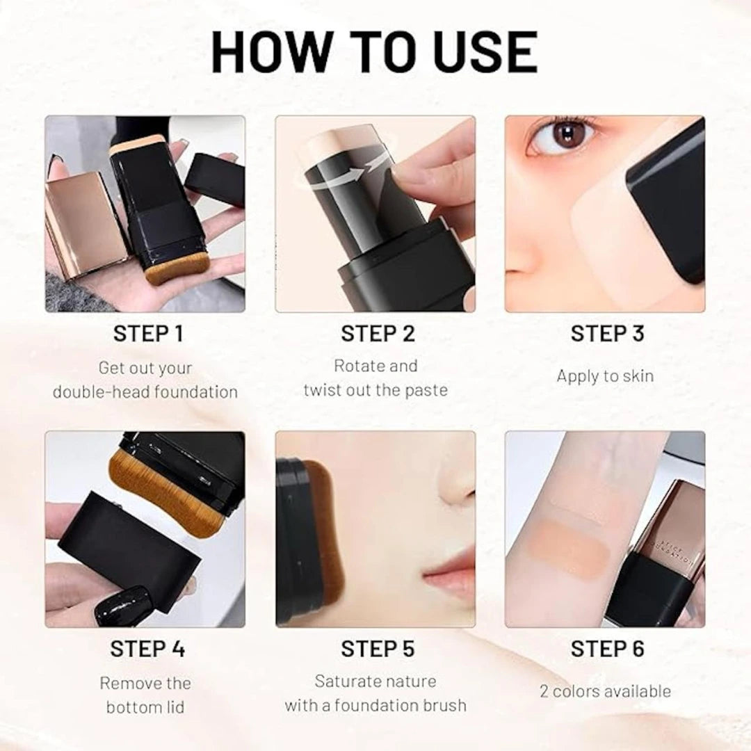 Aleumdaum 아름다움 - Korean 2 in 1 Glass Skin Foundation Stick (Imported Skincare)