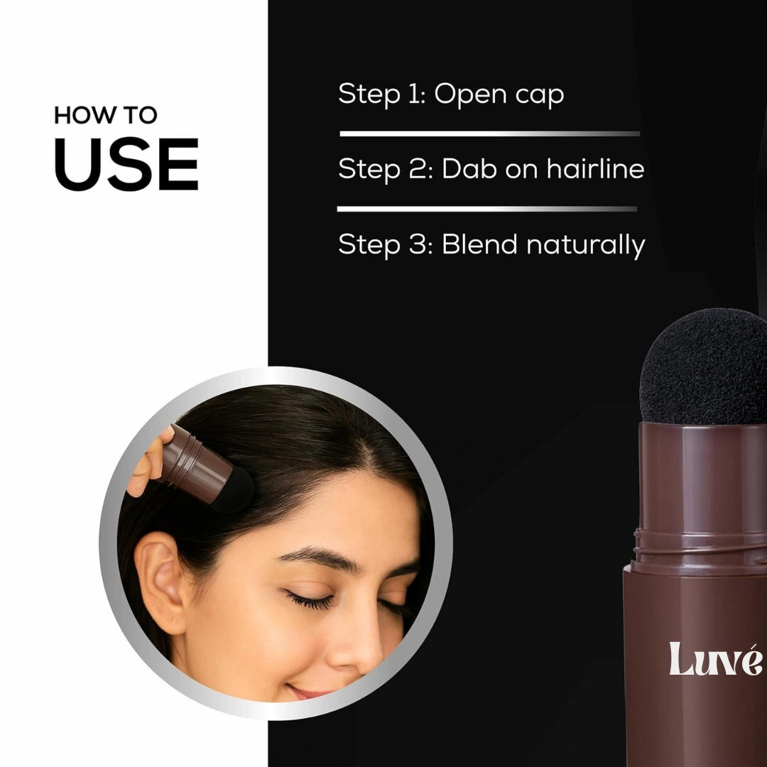 Luvé Natural Hair Touch – Instant Hairline & Root Perfecting Powder (For Men & Women)