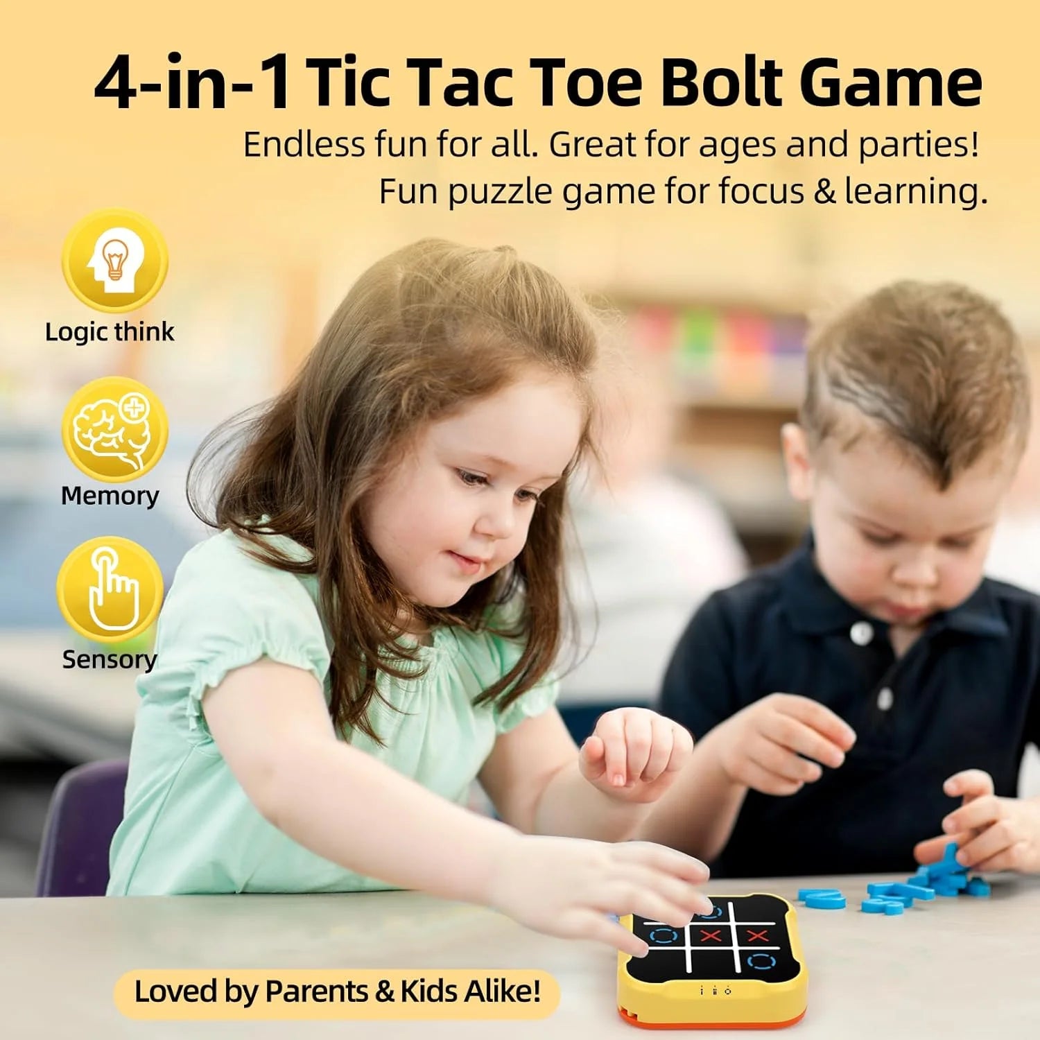 SmartTac™ Electronic tic-tac-toe™ - Interactive Focus & Learning Game for Kids