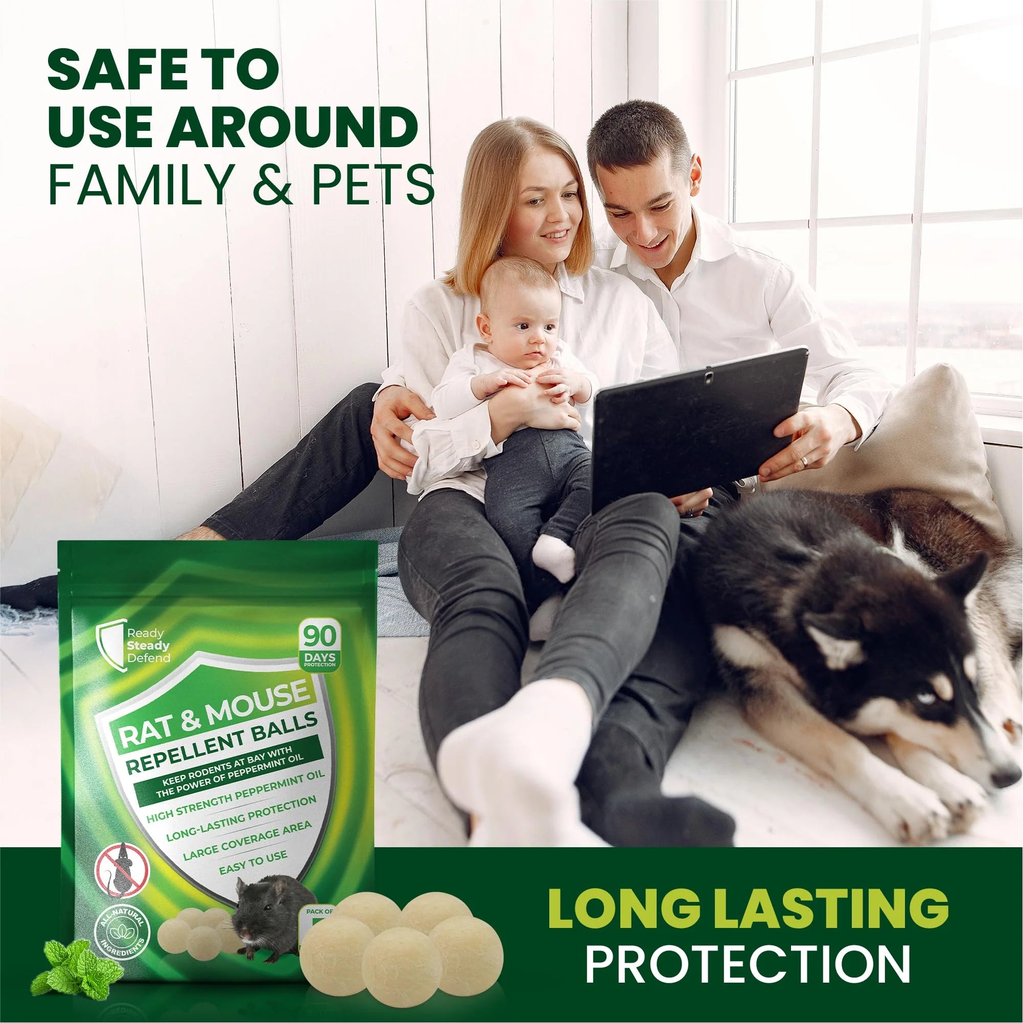 RodentAway™ – Rat & Mouse Repellent Balls [90 Days Protection]