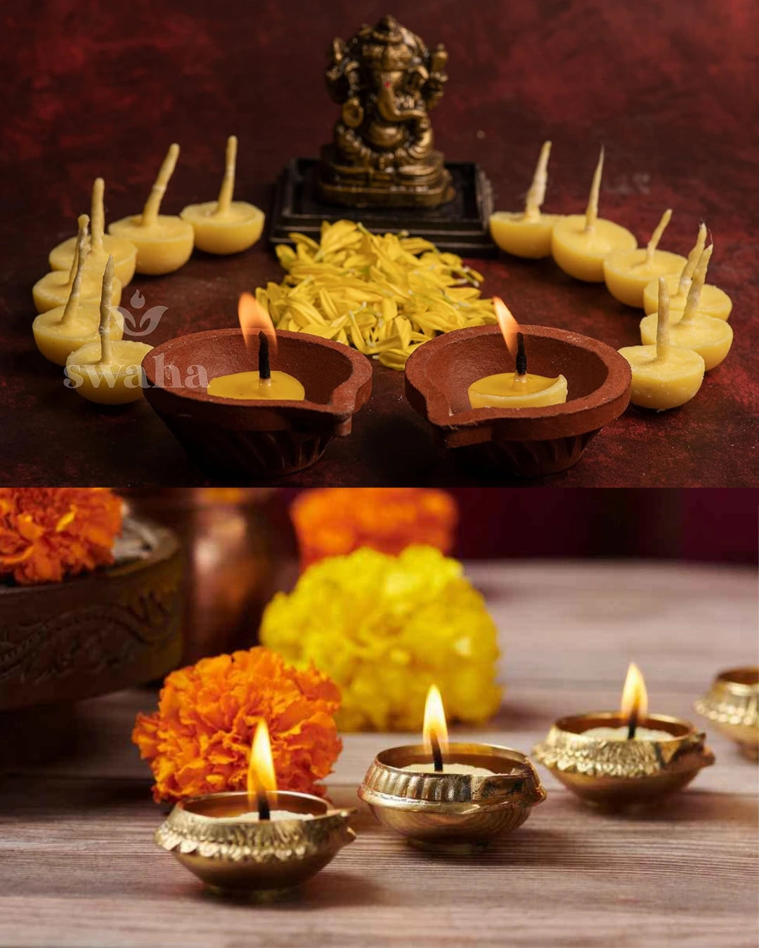 Amrit Jyoti™ - A2 Pure Cow Ghee Batti (Wicks) [100% Wax-Free]