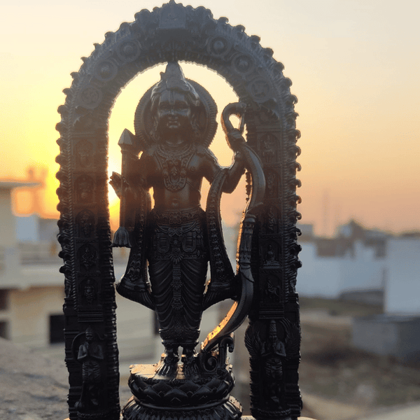 Shri Ram Lalla 3D Murti For Pooja, Home  (100% Marble Dust)